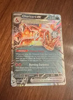 Charizard ex 196 Holo Rare Promo Pokemon Card + Oversized Jumbo Card Bonus! - Image 3