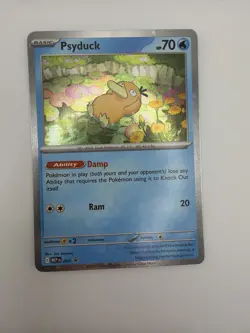 2025 Pokemon Psyduck 007 Cosmos Holo Mega Evolution Black Star Promo - Image 1