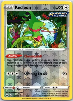 Kecleon 122/198 Rare Chilling Reign Pokemon Reverse Holo Lightly Played - Image 1