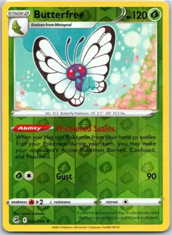 Butterfree 003/264 Holo Rare Fusion Strike Pokemon Reverse Holo Lightly Played - Image 1