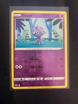 Pokemon TCG - Silver Tempest - 081/195 - Espurr Reverse Holo - Image 3