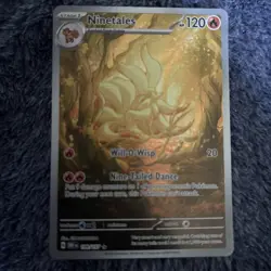 🔥 Pokemon Ninetales 199/197 SV03: Obsidian Flames Illustration Rare NM 🔥 - Image 2