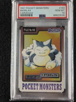 PSA 10 1997 Bandai Carddass #143 SNORLAX - Japanese Pokemon Card 📈🔥POP 49🔥 - Image 1