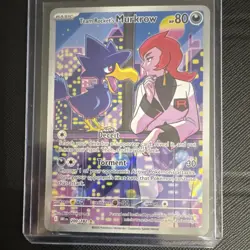 Pokemon Team Rocket's Murkrow 200/182 Sv10 Destined Rivals Holo EN HP 80 - Image 1