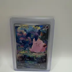 Pokemon Clefairy 067/064 SV08 Surging Sparks Illustration Rare Holo Basic 70 HP - Image 1