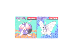 Pokemon Bros Card GB Pocket Mini Card No.48 Venonat No.49 Venomoth Vintage Japan - Image 1