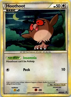 Hoothoot HGSS05 Promo HGSS Black Star Promos Pokemon NM - Image 1