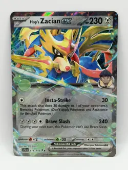Hop's Zacian ex 111/159 Journey Together NM Double Rare Holo Pokemon TCG - Image 1