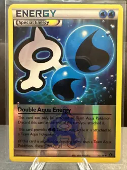 Double Aqua Energy 33/34 Reverse Holo Pokemon Card TCG XY Double Crisis NM - Image 1