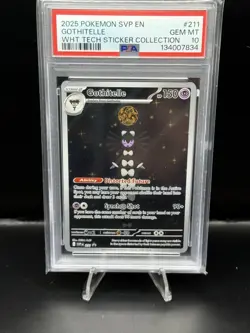 2025 POKEMON SVP EN-SV BLACK STAR PROMO #211 GOTHITELLE WHT TECH STICKER PSA 10 - Image 1