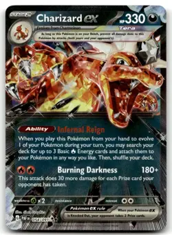 Charizard ex 054/091 Double Rare Paldean Fates Pokemon Lightly Played - Image 1