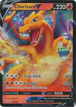 Charizard V 019/189 Holo Rare V Darkness Ablaze Pokemon Lightly Played - Image 1