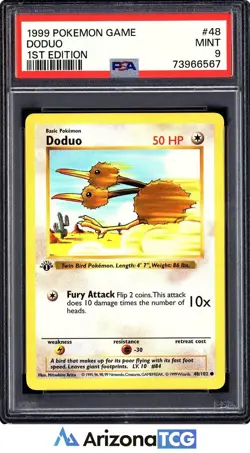 Pokemon 1999 Doduo 48/102 1st Edition Base Set PSA 9 - Image 1