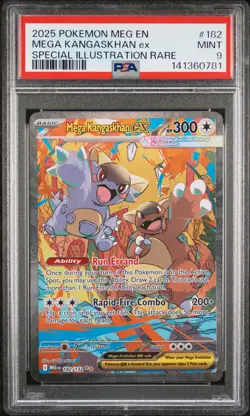 2025 POKEMON MEG EN-MEGA EVOLUTION #182 MEGA KANGASKHAN EX PSA 9 - Image 1
