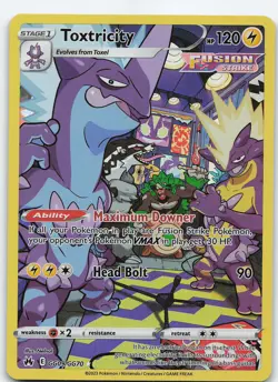 Toxtricity GG09/GG70 Ultra Rare Holo Crown Zenith: Galarian Gallery NM Pokemon - Image 1