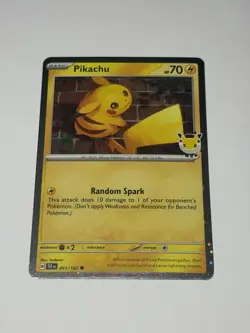 Pokemon TCG Pikachu 051/162 30th Anniversary 2026 Pokemon Day Promo Cosmos Holo - Image 1