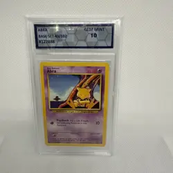 Pokemon TCG Abra Base Set, Unlimited Common Non-Holo Card 43/102 Vintage PFG 10! - Image 1