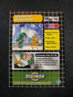 Digimon Trading Card Game 1 Patamon #17 of 34 Exclusive Preview Silver Stamp * - Image 4