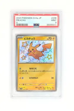 Pokemon card Pikachu 236 S Shiny Treasure ex sv4a Japanese JP 2023 PSA 9 - Image 1