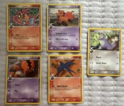 Bundle of 5 Vintage (2006) Pokemon Cards Feebas Trapinch Seel Vulpix Taillow - Image 1