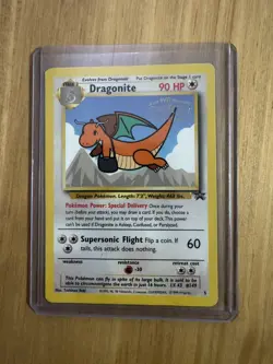 Pokemon Dragonite 5 WOTC Black Star Movie Promo Card Number 5 1999 Vintage - Image 1