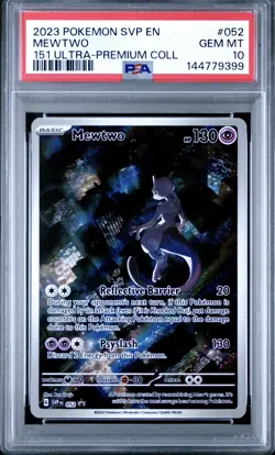 Mewtwo 052 PSA 10 Black Star Promo Pokemon Card Game - Image 1