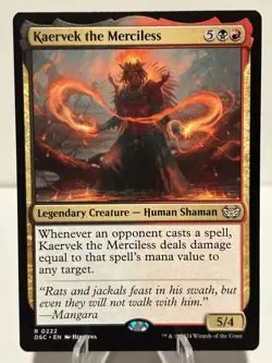 Kaervek the Merciless 222 R Commander: Duskmourn: House of Horror NM MTG - Image 1