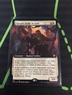 MTG Magic The Gathering Keeper Of The Accord Ext Art White Ramp Commander - Image 1