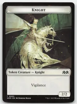 Knight Token 3 WOE Wilds of Eldraine MTG Magic NM - Image 1
