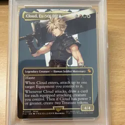 2025 MTG FINAL FANTASY COMMANDER CHARACTER BORDERLESS CLOUD, EX-SOLDIER PSA 10 - Image 2
