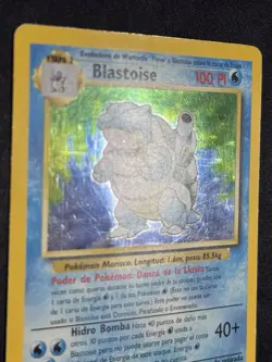 1999 Spanish Pokemon Blastoise 2/102 Holo Base Set - MP - Image 2