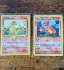 Vintage Pokemon Cards Starters Base Set Lot 6 LP Squirtle, Charmander, Bulbasaur - Image 4
