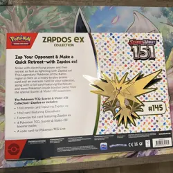 Zapdos ex Collection Box - NEW/Factory Sealed - S&V: 151 - Pokemon TCG - Image 2