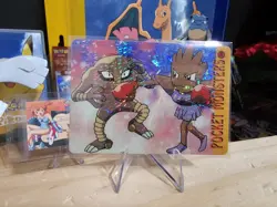 1999 Vintage Pocket Monsters Vending Prism - Hitmonchan VS Hitmonlee #36 - Image 1