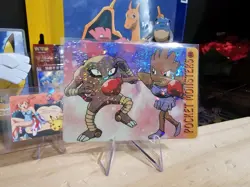 1999 Vintage Pocket Monsters Vending Prism - Hitmonchan VS Hitmonlee #36 - Image 3