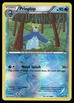Prinplup 34/113 Uncommon Legendary Treasures Reverse Holo LP - Image 1