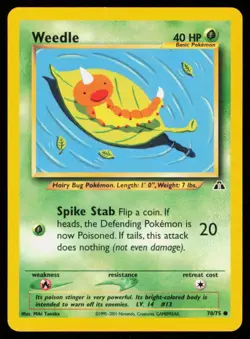 WEEDLE 70/75 VINTAGE COMMON NEO DISCOVERY POKEMON NM - Image 1