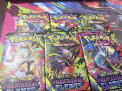 Pokemon Mega Evolution Phantasmal Flames Booster Pack Lot (6) Factory Sealed🔥 - Image 2