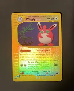Pokemon Wigglytuff 34/144 Skyridge Reverse Holo Rare TCG Nintendo e-reader 2003 - Image 1