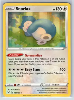 Snorlax 131/185 Holo Rare Vivid Voltage Pokemon Holo Near Mint - Image 1