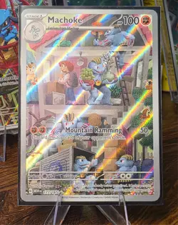 Machoke 177/165 Sv: Scarlet & Violet 151 Holo Rare Illustration Pokemon TCG - Image 1