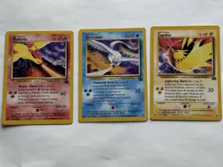 Pokemon Legendary Birds Set Moltres Articuno Zapdos Black Star Promo WOTC - Image 1