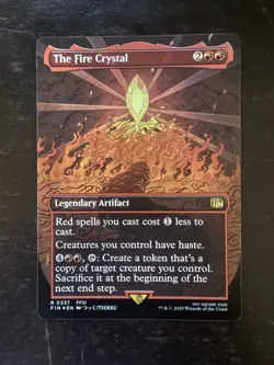 MTG Final Fantasy English The Fire Crystal Borderless 0337 Foil - Image 1