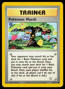POKEMON MARCH 102/111 VINTAGE COMMON NEO GENESIS POKEMON LP - Image 1