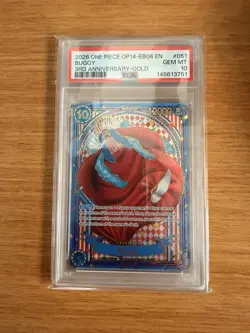 One Piece Buggy 3rd Anniversary-Gold #051 English PSA 10 Gem Mint 2026 - Image 1