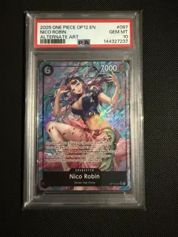One Piece OP12-087 SR Alt Art Nico Robin PSA10 English - Image 1
