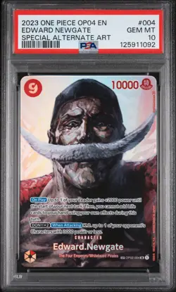 2023 One Piece OP04 #4 Edward Newgate Alt Art PSA 10 - Image 1