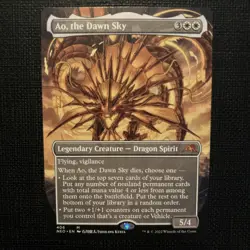 MTG 1X Ao, the Dawn Sky X1 (Borderless) Kamigawa: Neon Dynasty Magic - NM/MT - Image 1
