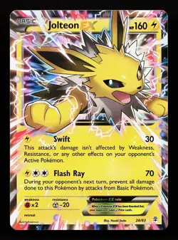 Jolteon EX 28/83 EX Rare Generations Pokemon Card - Image 1