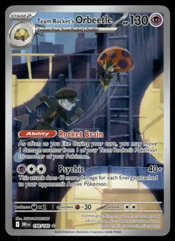 Pokemon Cards Team Rocket's Orbeetle 198/182 Destined Rivals NM *2 - Image 1